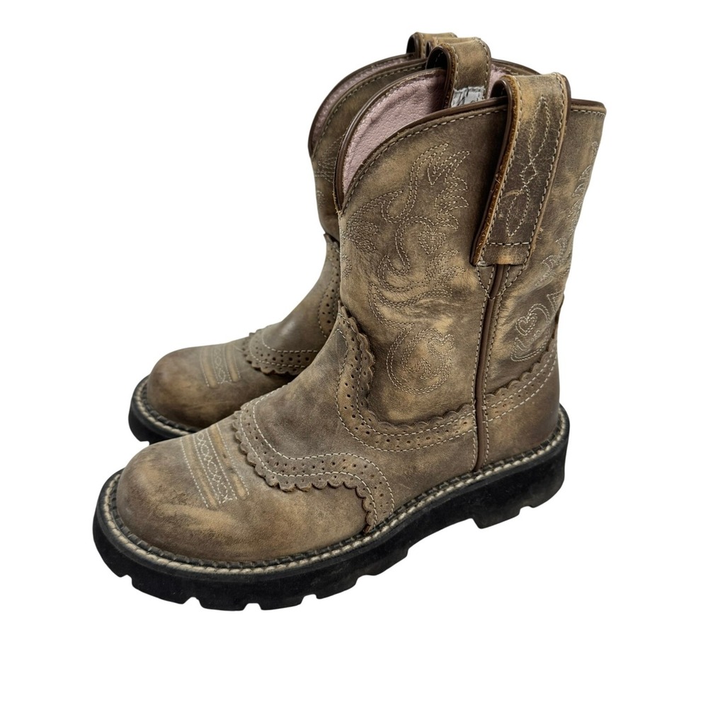 Ariat Fatbaby Heritage Brown Leather Western Boots 14829 Womens 6B